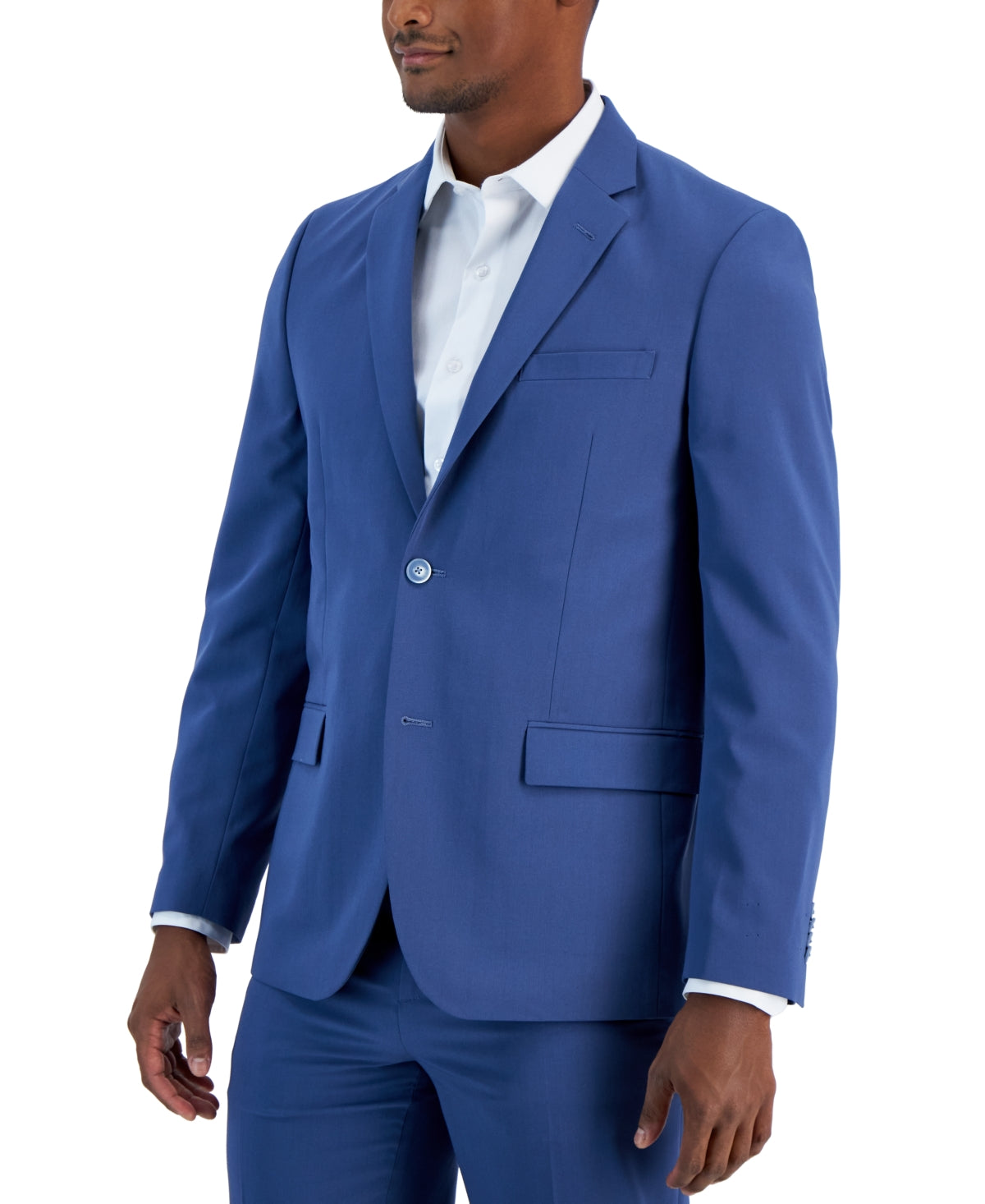 Vince Camuto Men's Slim Fit Spandex Super Stretch Suit Jacket Blue 38L