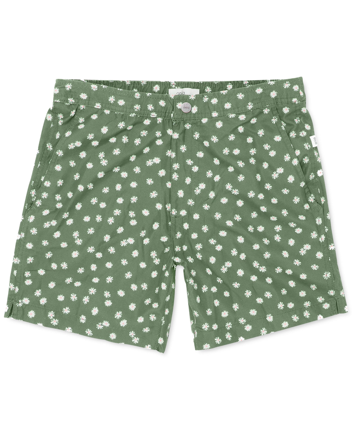 Onia Mens Regular fit Swim Trunks Swimwear Large / 6 MInt Green Floral