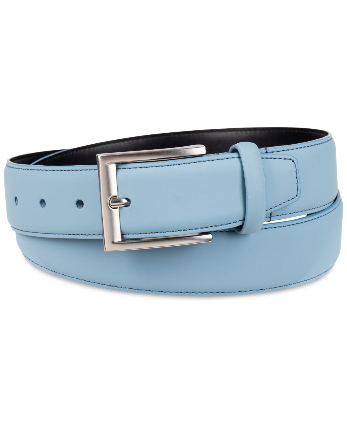 Alfani Men's Rubberized Faux Leather Belt Blue Medium 34 36