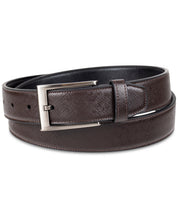 Alfani Men's Saffiano Textured Belt Brown Medium 34 36