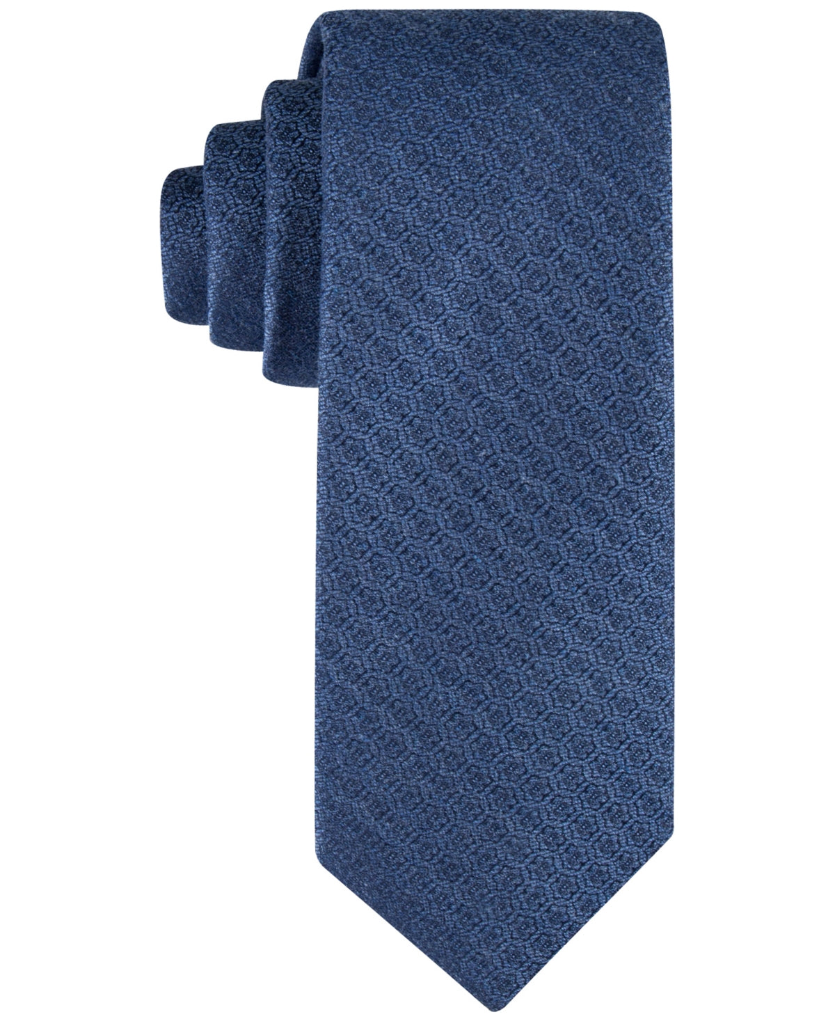Calvin Klein Men's Floral Medallion Tie Blue Necktie