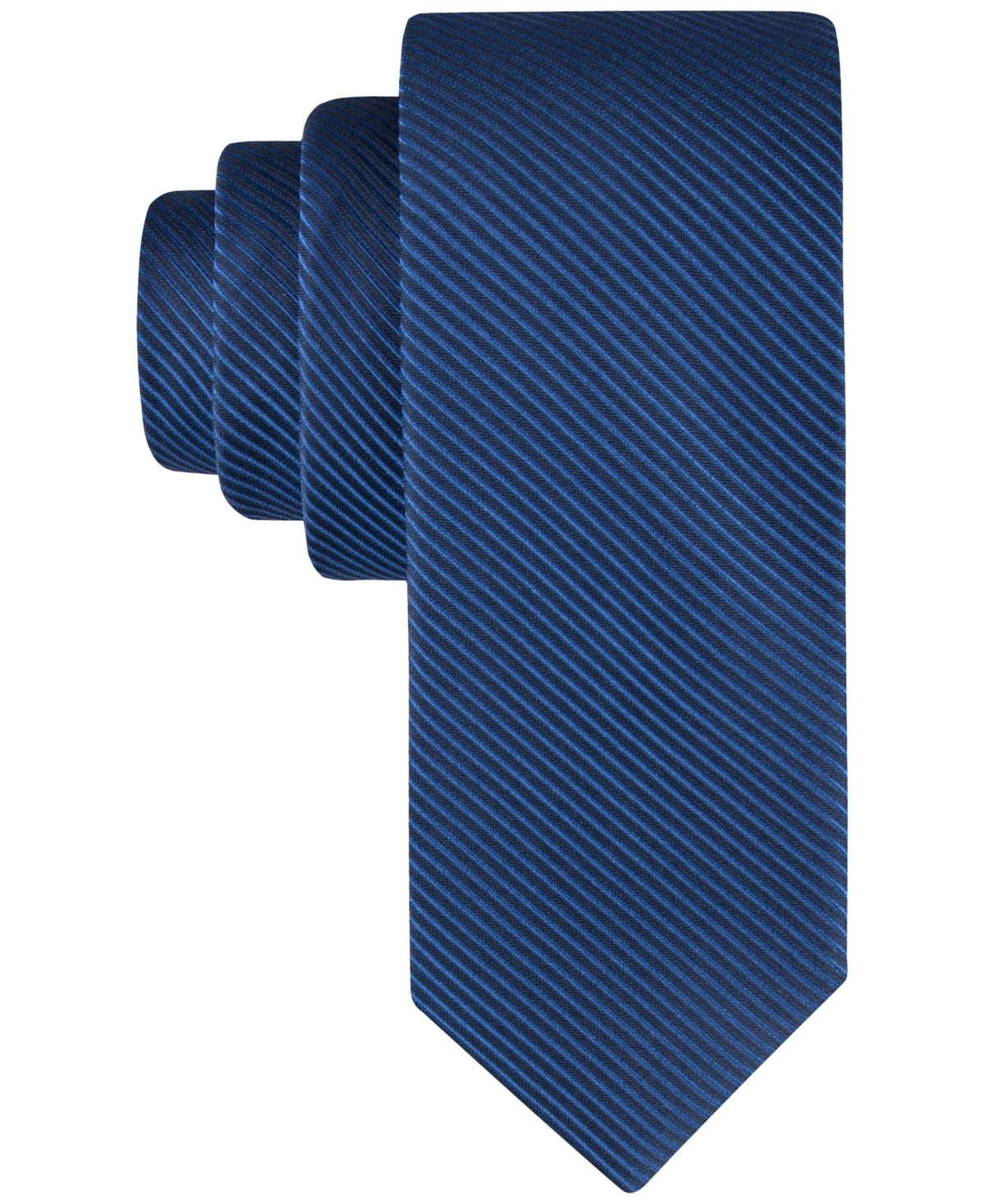 Calvin Klein Mens King Cord Solid Neck Tie Blue Navy