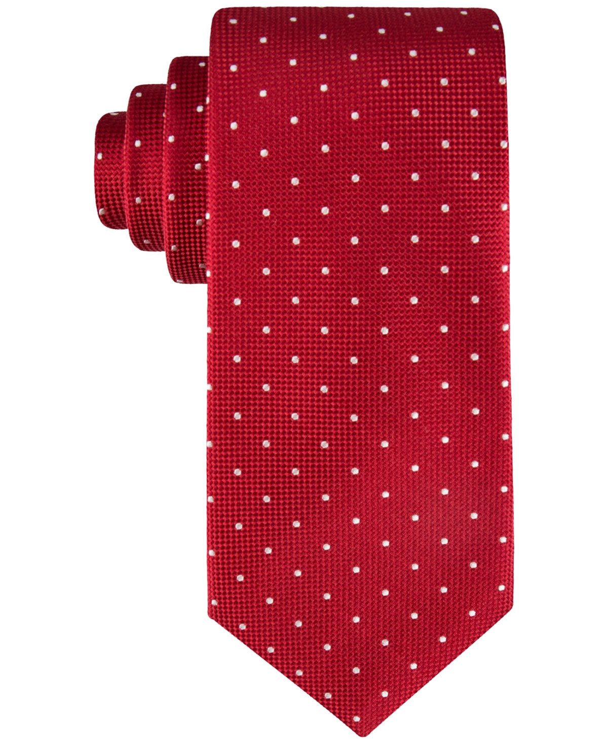 Tommy Hilfiger Mens Regular fit Tie Necktie One Size Red Dots