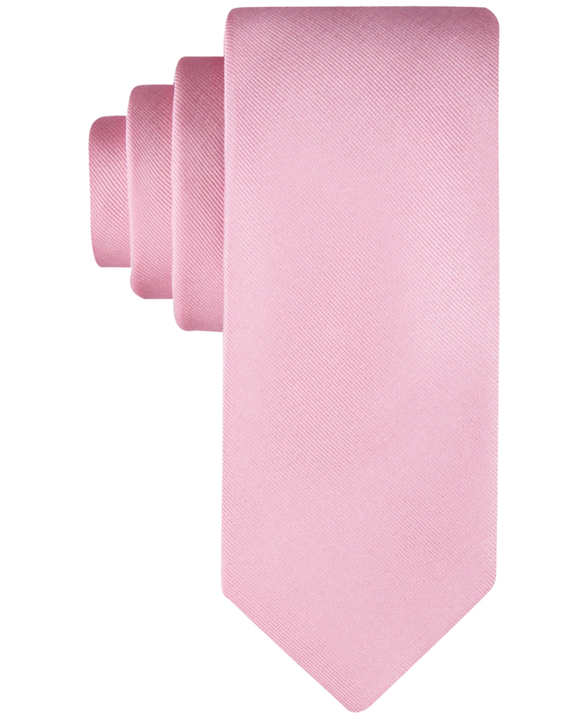 Calvin Klein Mens Regular fit Tie Necktie One Size Pink Solid
