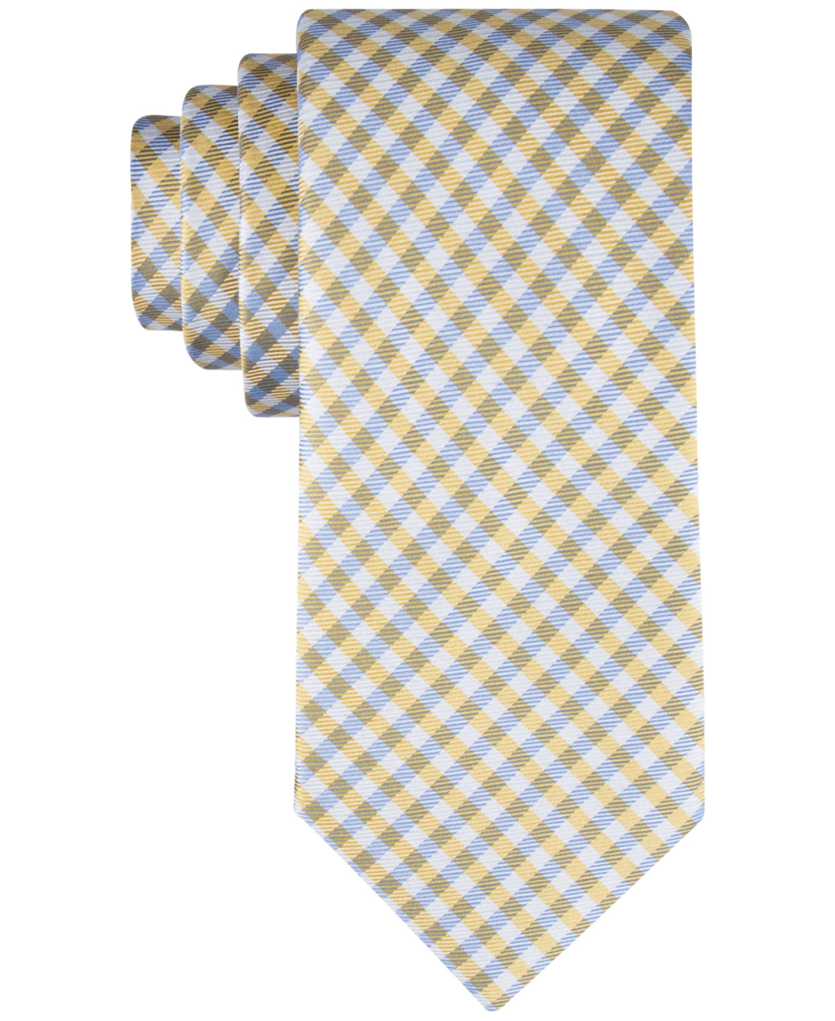 Tommy Hilfiger Mens Spring Gingham Tie Yellow OS