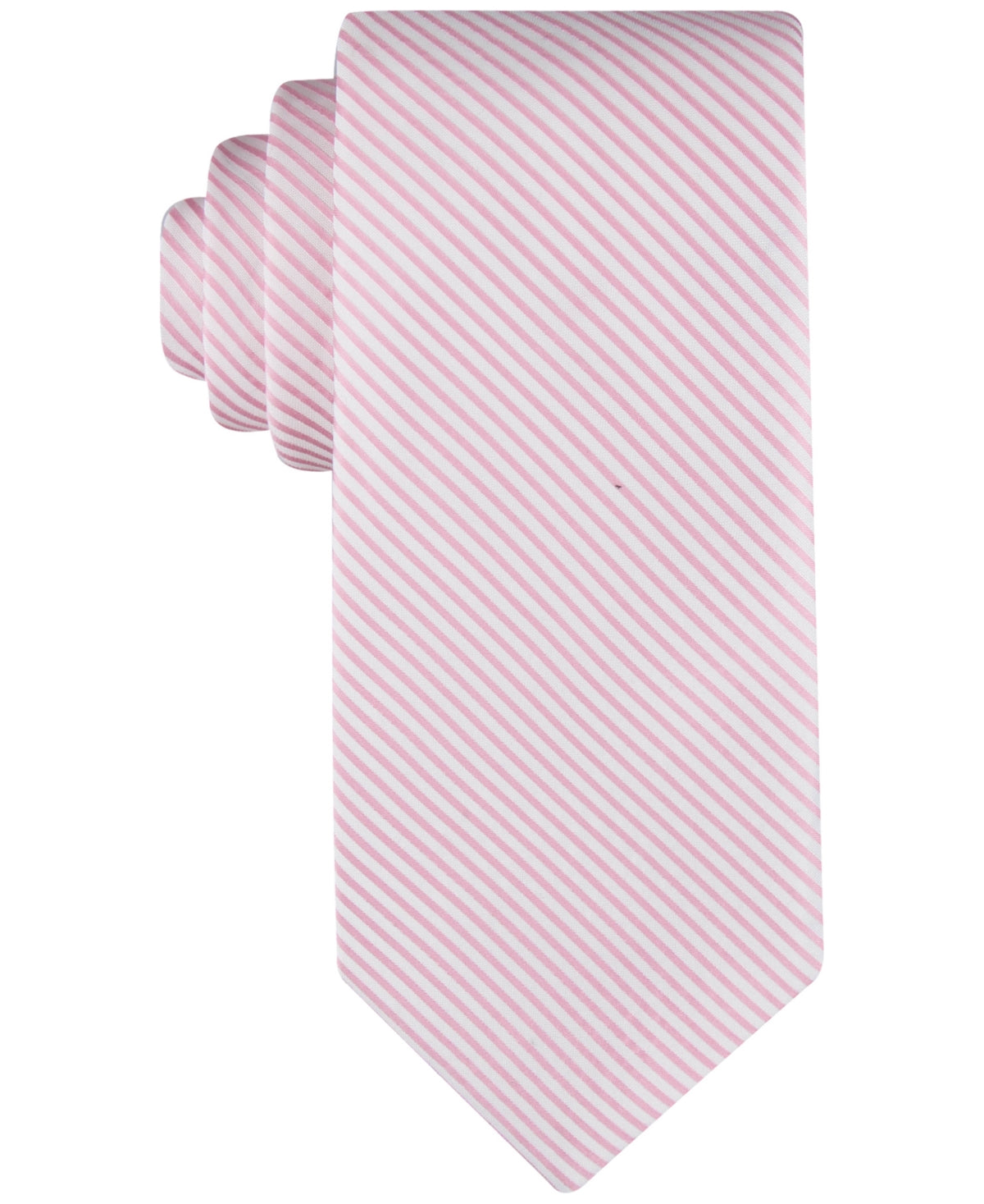 Tommy Hilfiger Mens Seersucker Stripe Pink Tie
