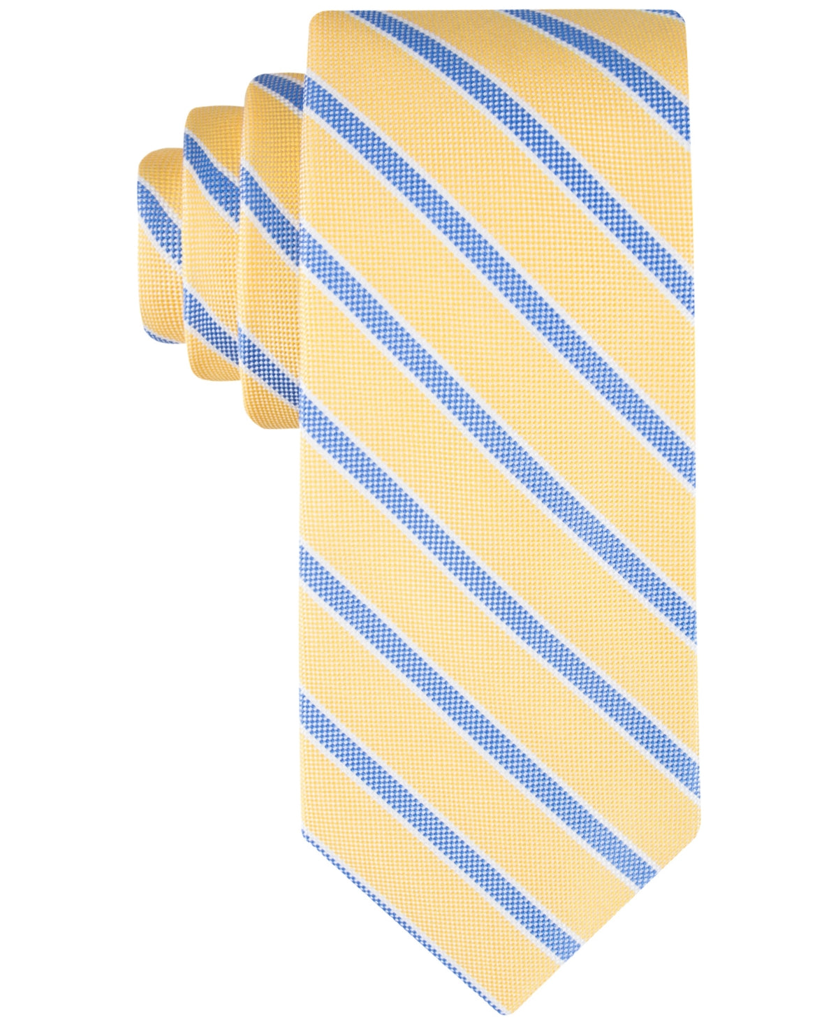 Tommy Hilfiger Men's Oxford Stripe Tie Yellow Blue Necktie