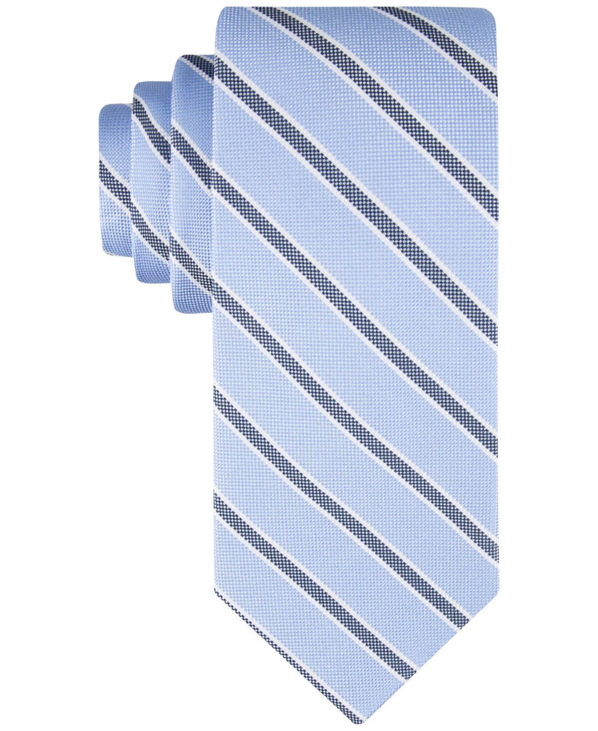 Tommy Hilfiger Men's Oxford Stripe Tie Blue Combo Necktie