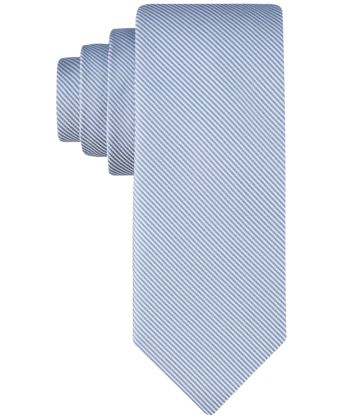 Calvin Klein Men's Mini Stripe Solid Tie Light Blue Necktie