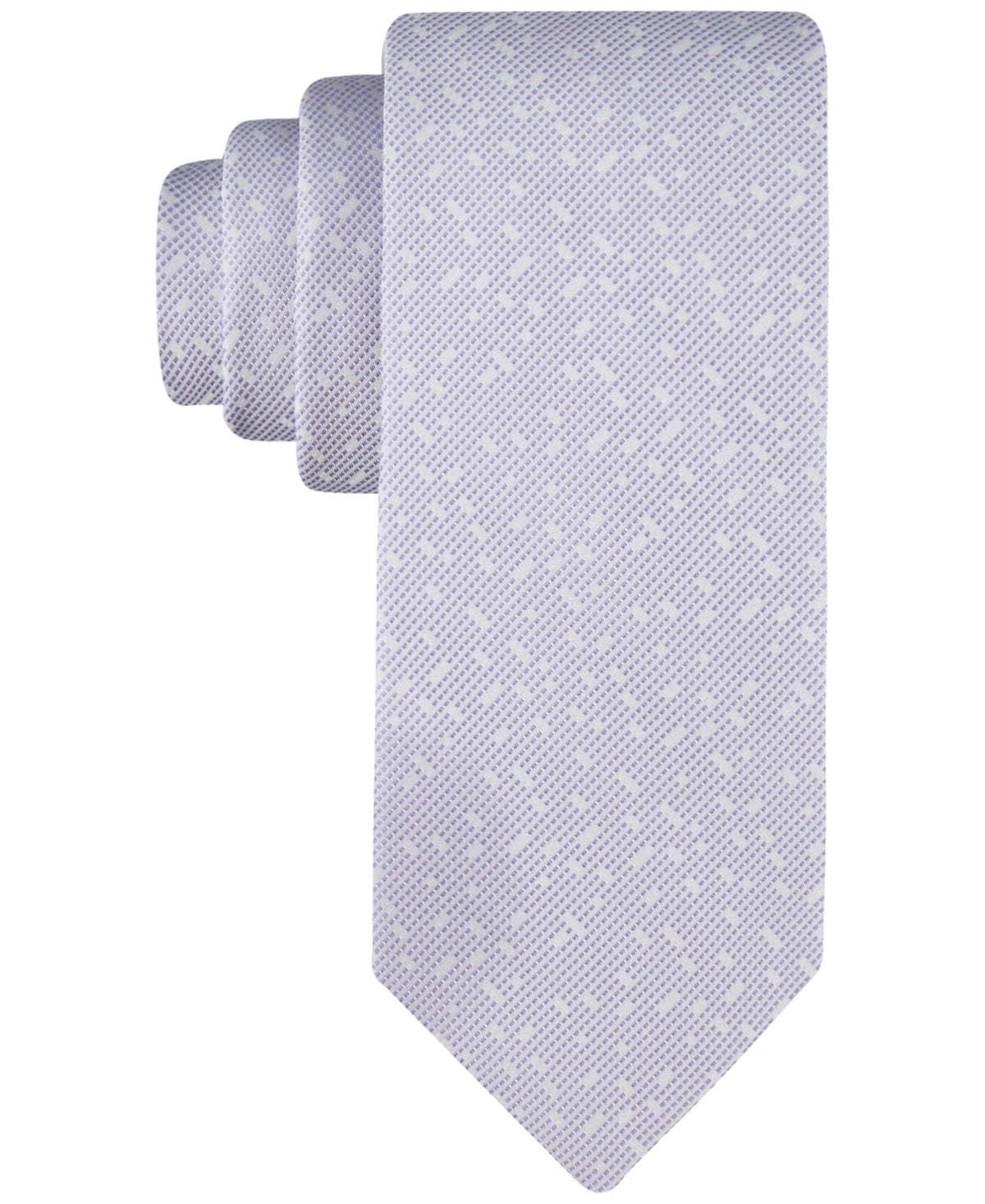 Calvin Klein Mens Texture Digital Dots Tie Lilac Purple One Size Necktie