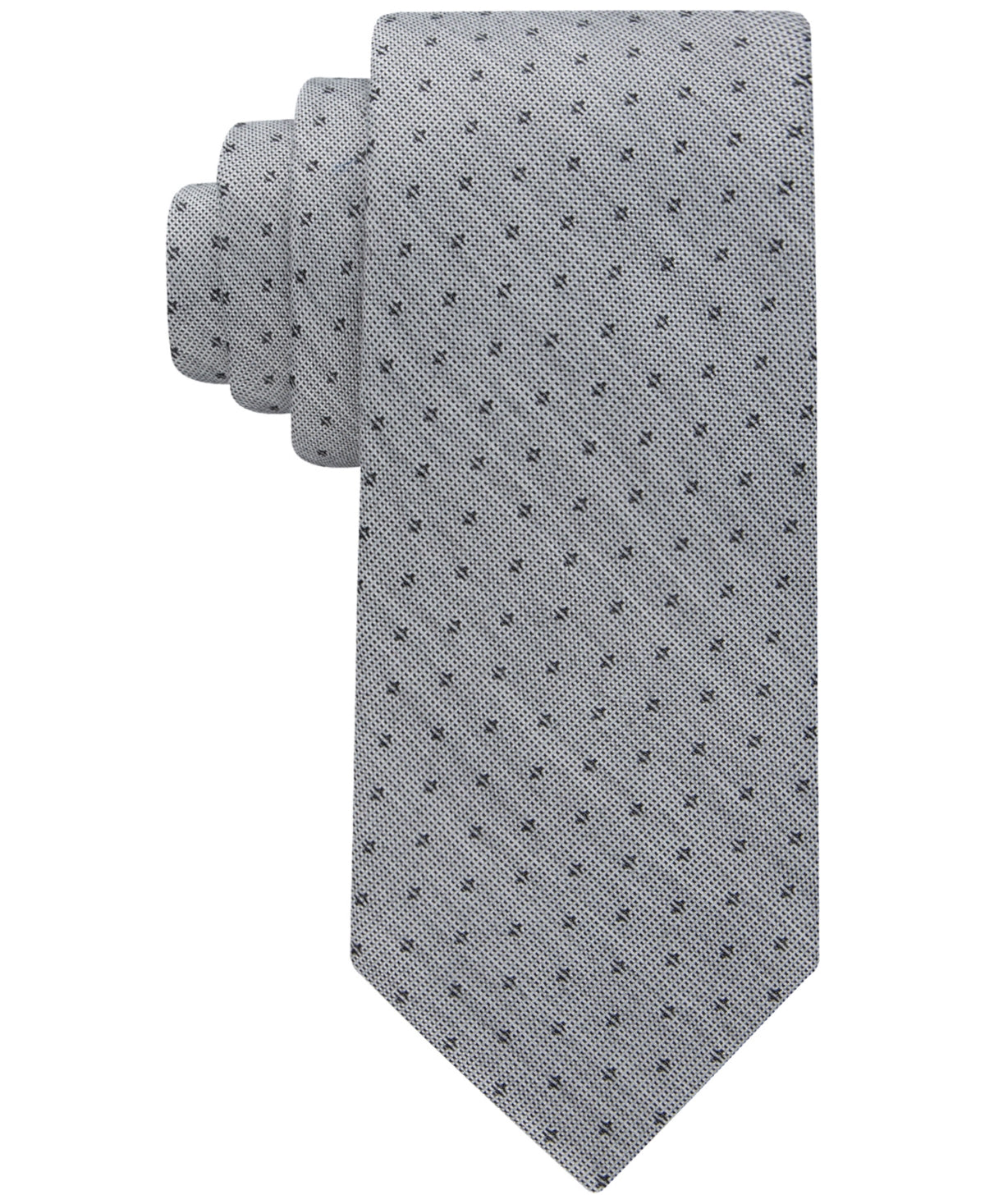 Calvin Klein Men's Tonal Dot Neat Tie Grey Necktie