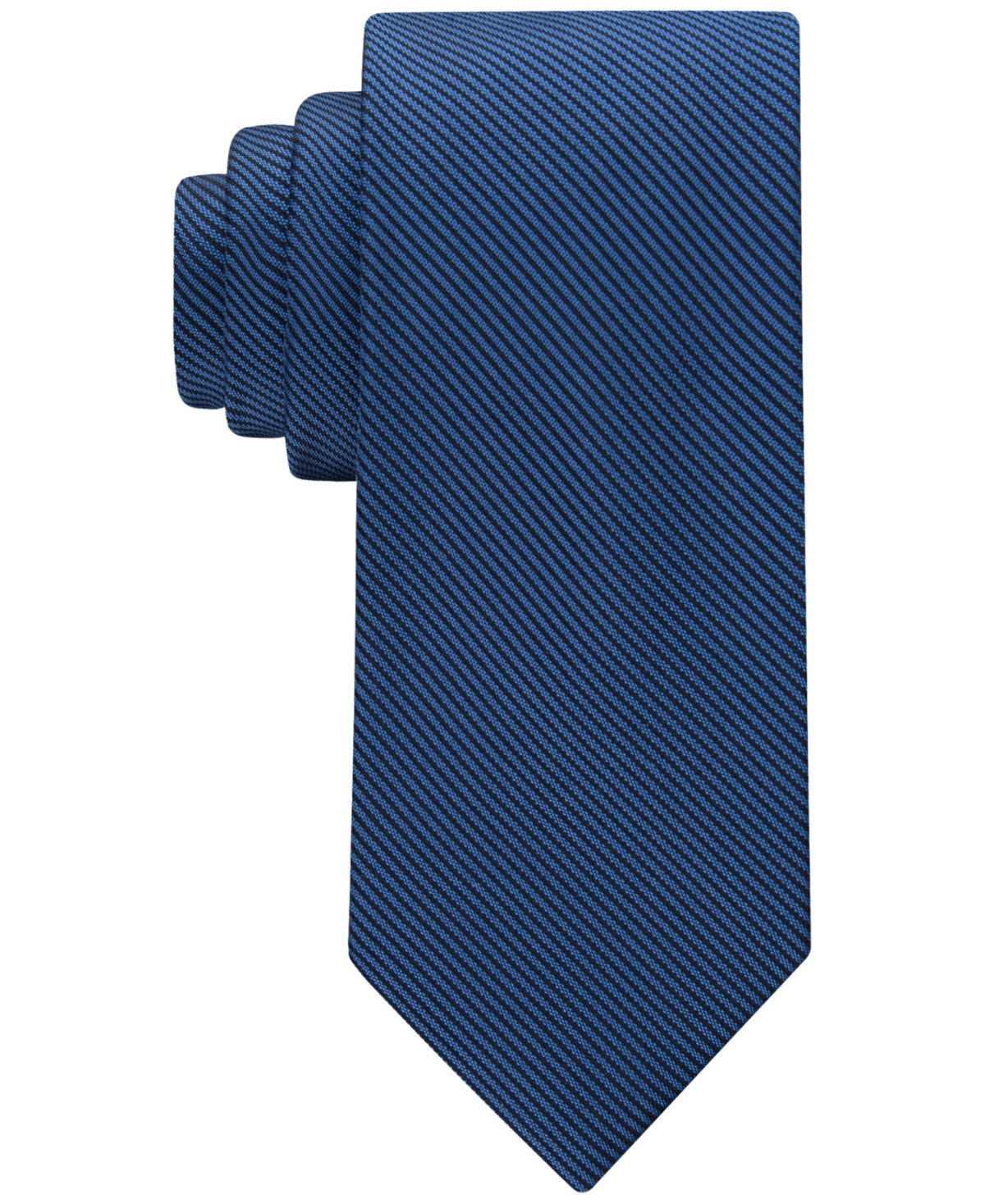Calvin Klein Mens Striped Solid Tie Navy OS