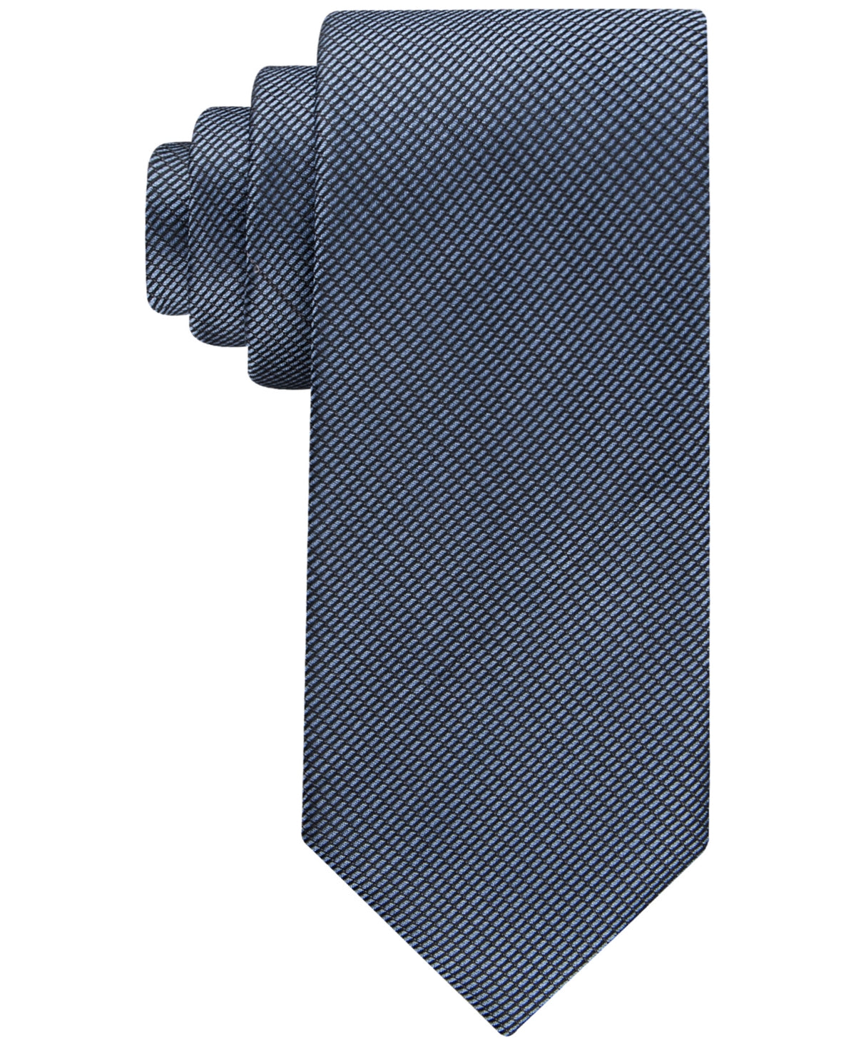 Calvin Klein Mens Textured Necktie Blue