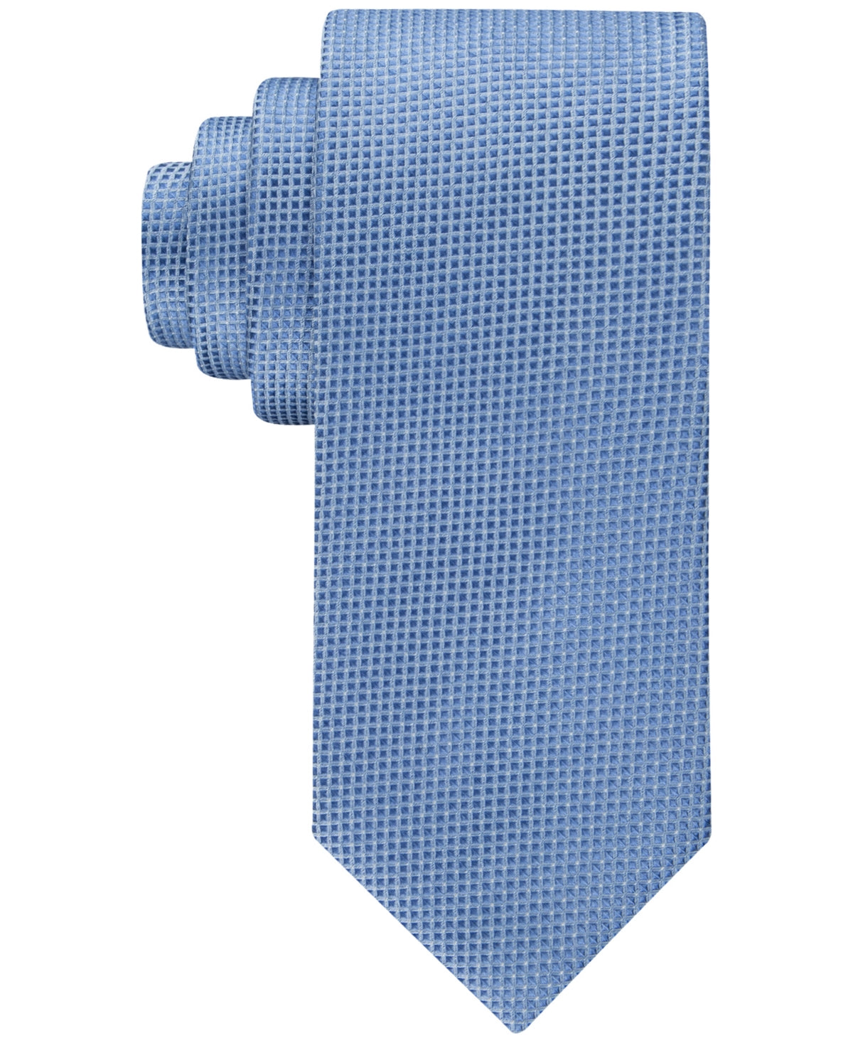 Calvin Klein Men's Micro Grid Tie Light Blue Necktie