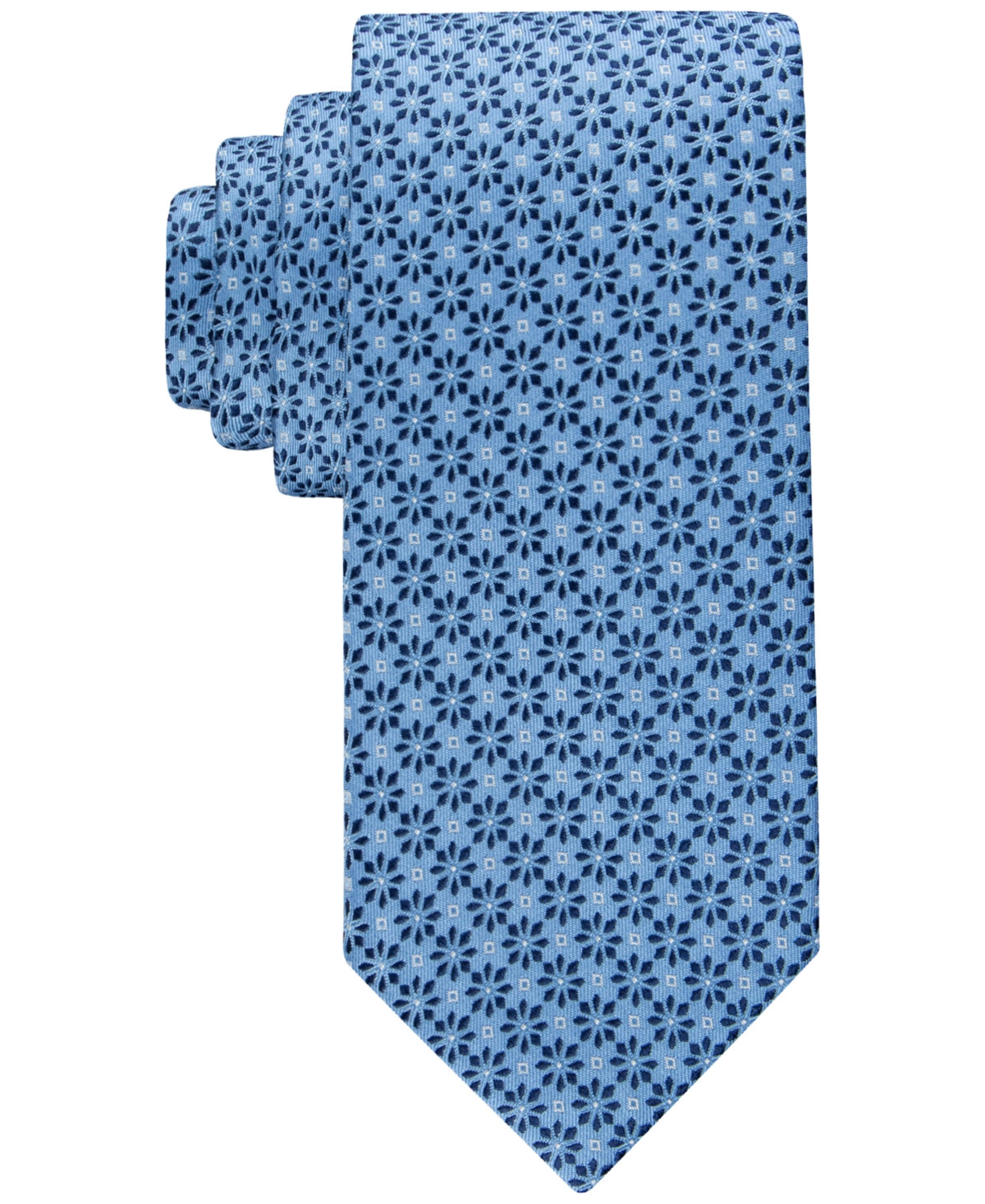 Tommy Hilfiger Men Regular fit Tie Necktie One Size Blue Floral Daisy