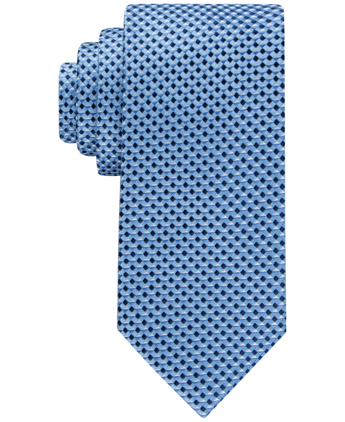 Tommy Hilfiger Men's Micro Geo Tie Navy Blue Necktie