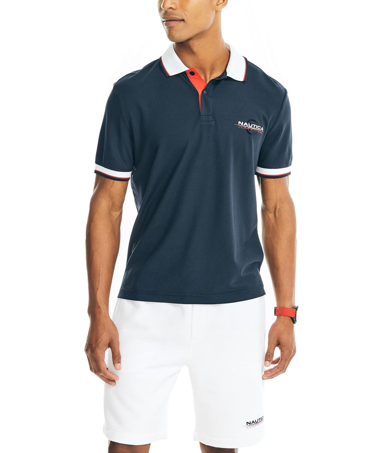 Nautica Men's Classic Fit Short Sleeve Polo Shirt Navy Blue XL