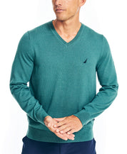 Nautica Mens Lightweight Jersey V Neck Sweater Green 3XL