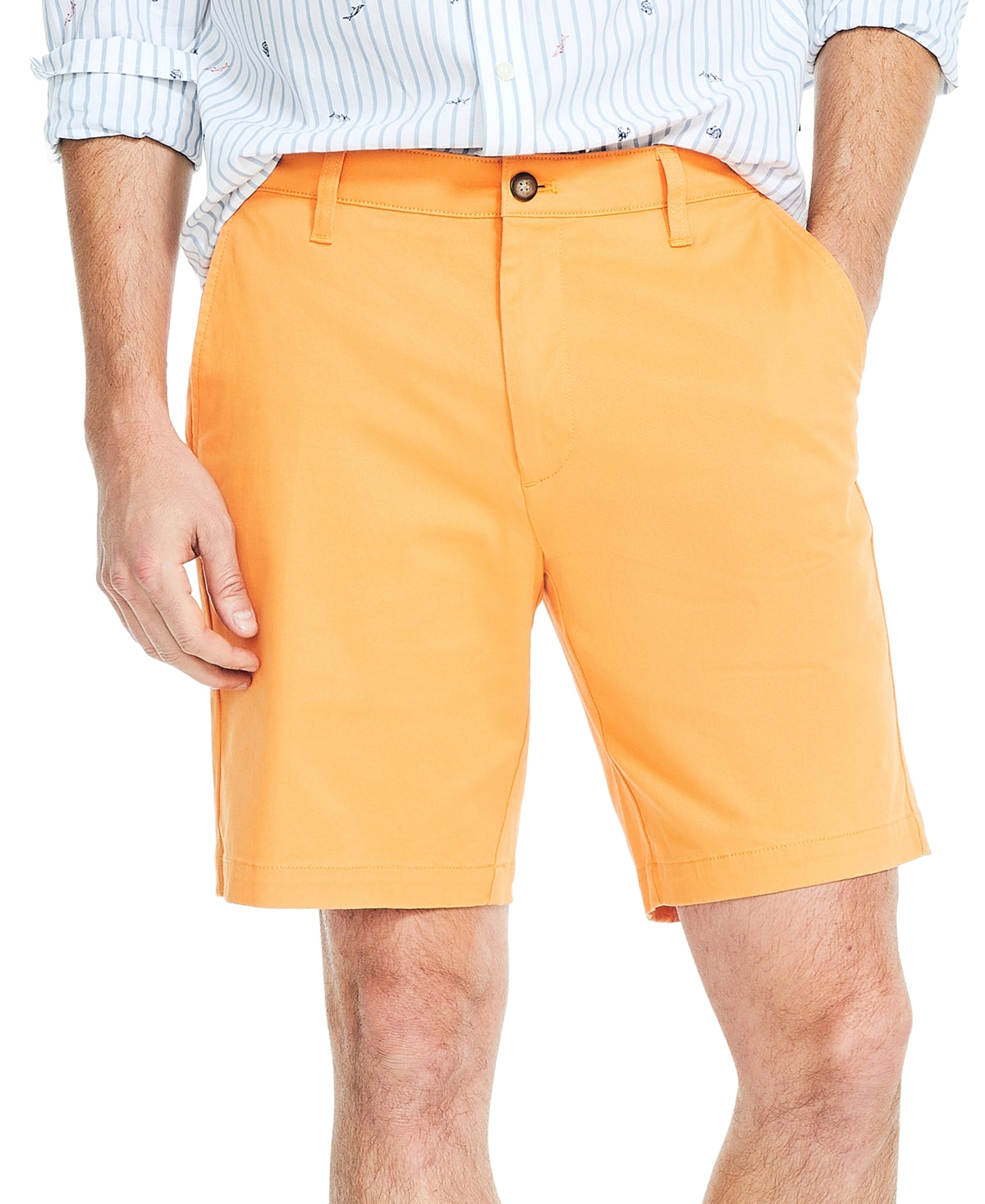 Nautica Men's Classic 8.5" Deck Chino Shorts Melon Orange  42