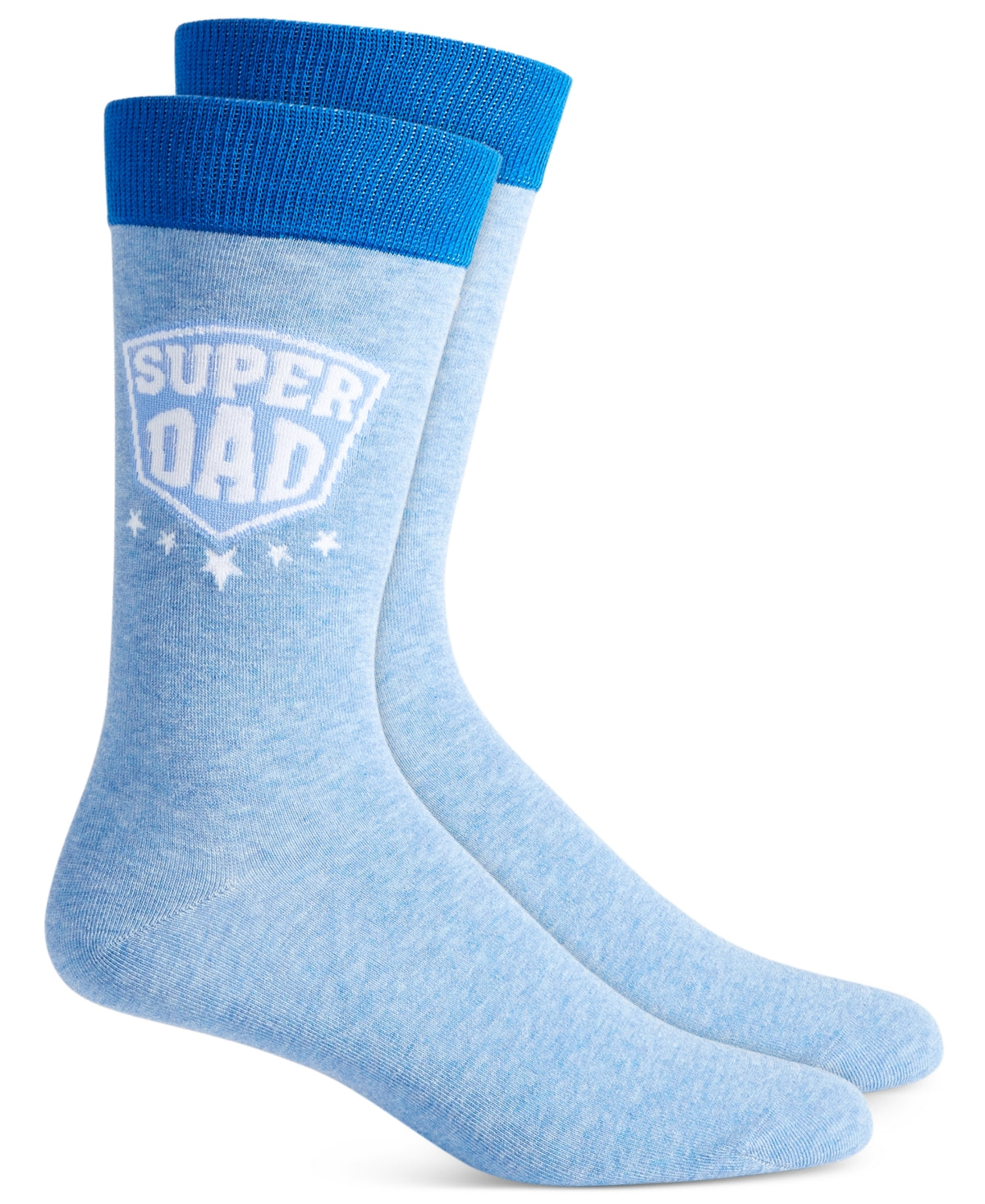 Club Room Mens Super Dad Crew Socks Blue White