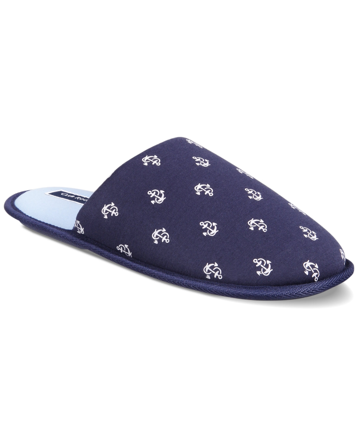 Club Room Mens Anchor Slippers Navy Small 6 7