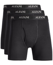 Alfani Mens Regular fit Boxer Briefs Underwear Small Black Solid