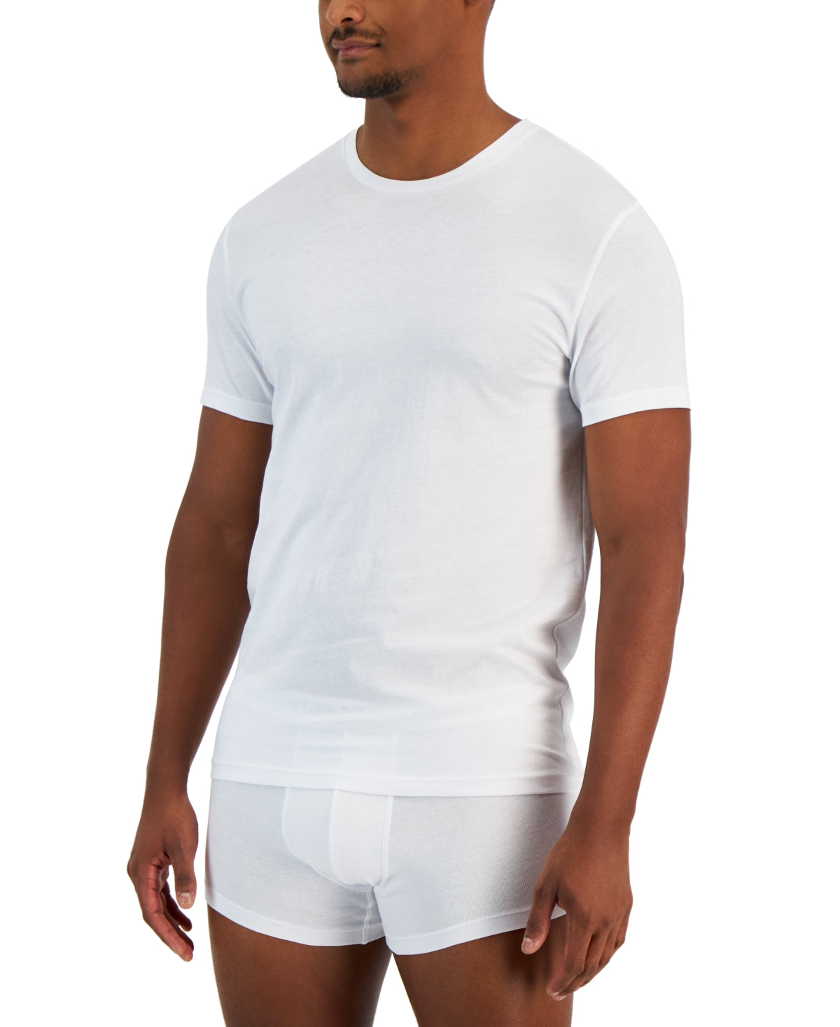 Alfani Mens 4 Pack Classic fit T-Shirt Shirt Small White Solid