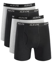 Alfani Mens 4 Pack Regular fit Boxer Briefs Underwear Small Grey Solid