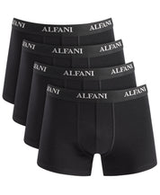 Alfani Mens Regular fit 4 Pack Trunks Underwear Small Black Solid