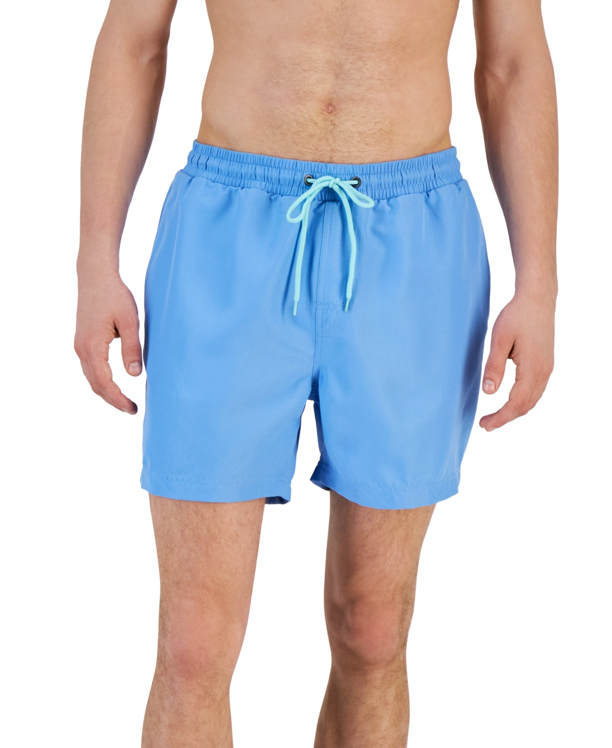 Club Room Men's Quick-Dry Performance Solid 5" Swim Trunks Blue Surf XXL
