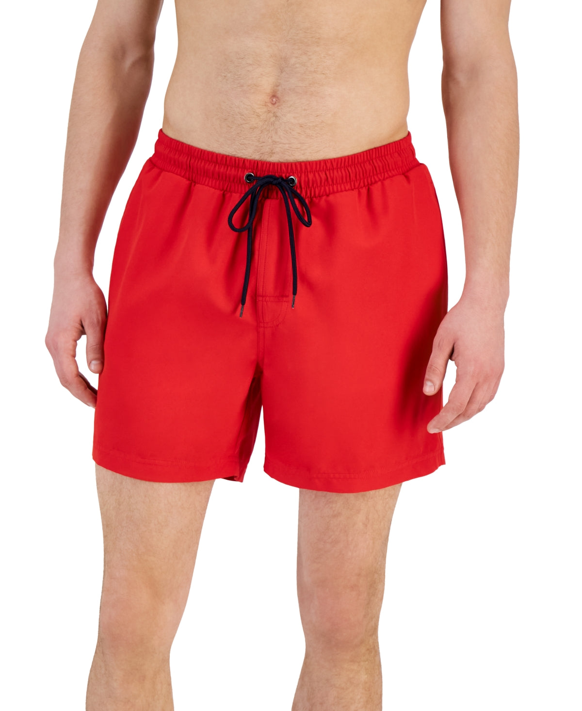 Club Room Men's Quick Dry Performance Solid 5" Swim Trunks Fire Red XXL