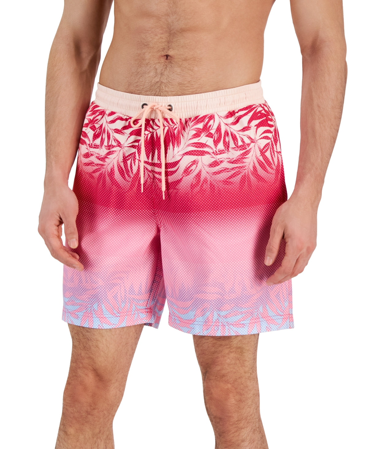 Club Room Men's Ombre 7" Inseam Swim Shorts Pink Dogwood Combo XL