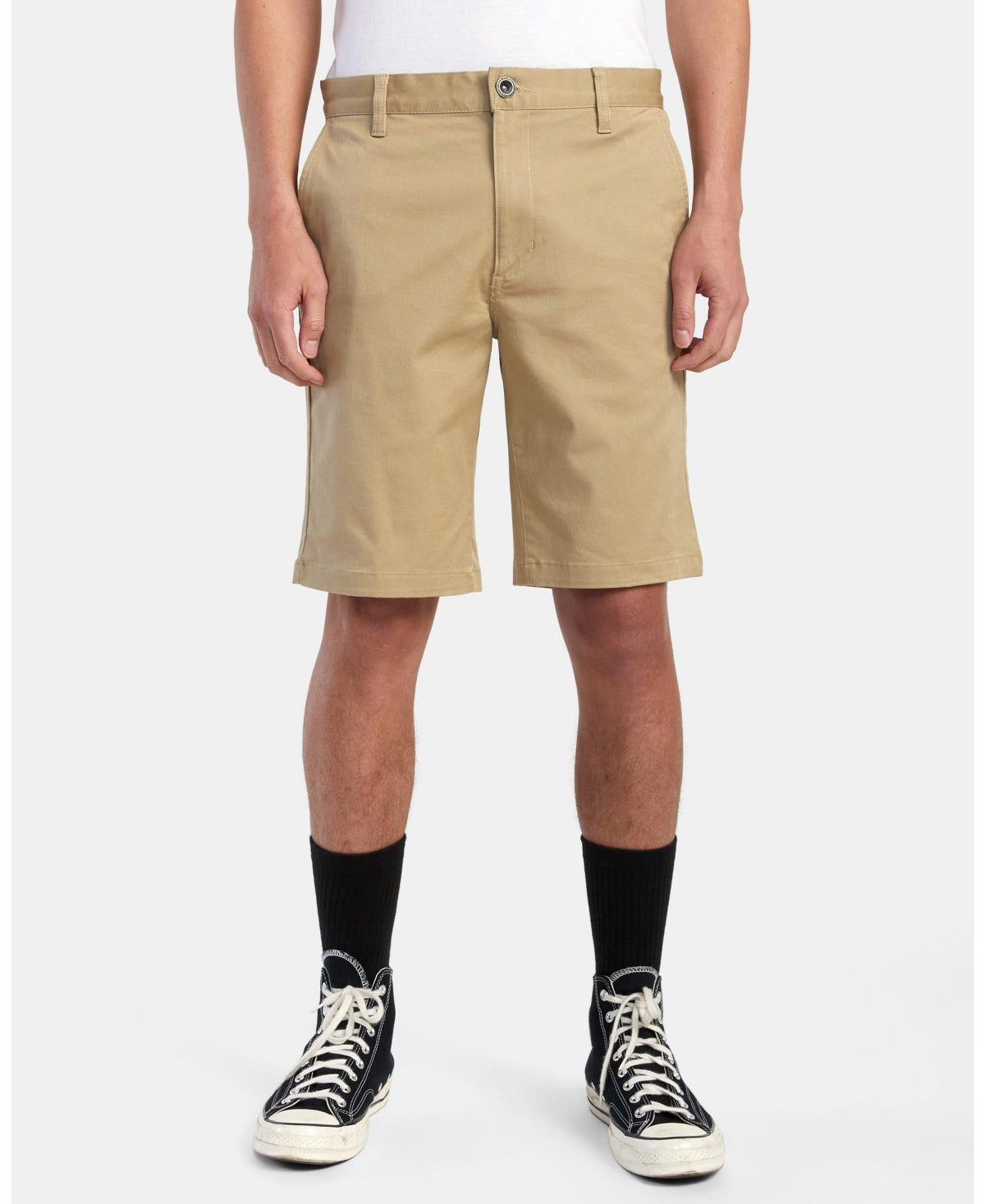 Rvca Mens Regular fit Chinos Shorts 34 Beige Solid