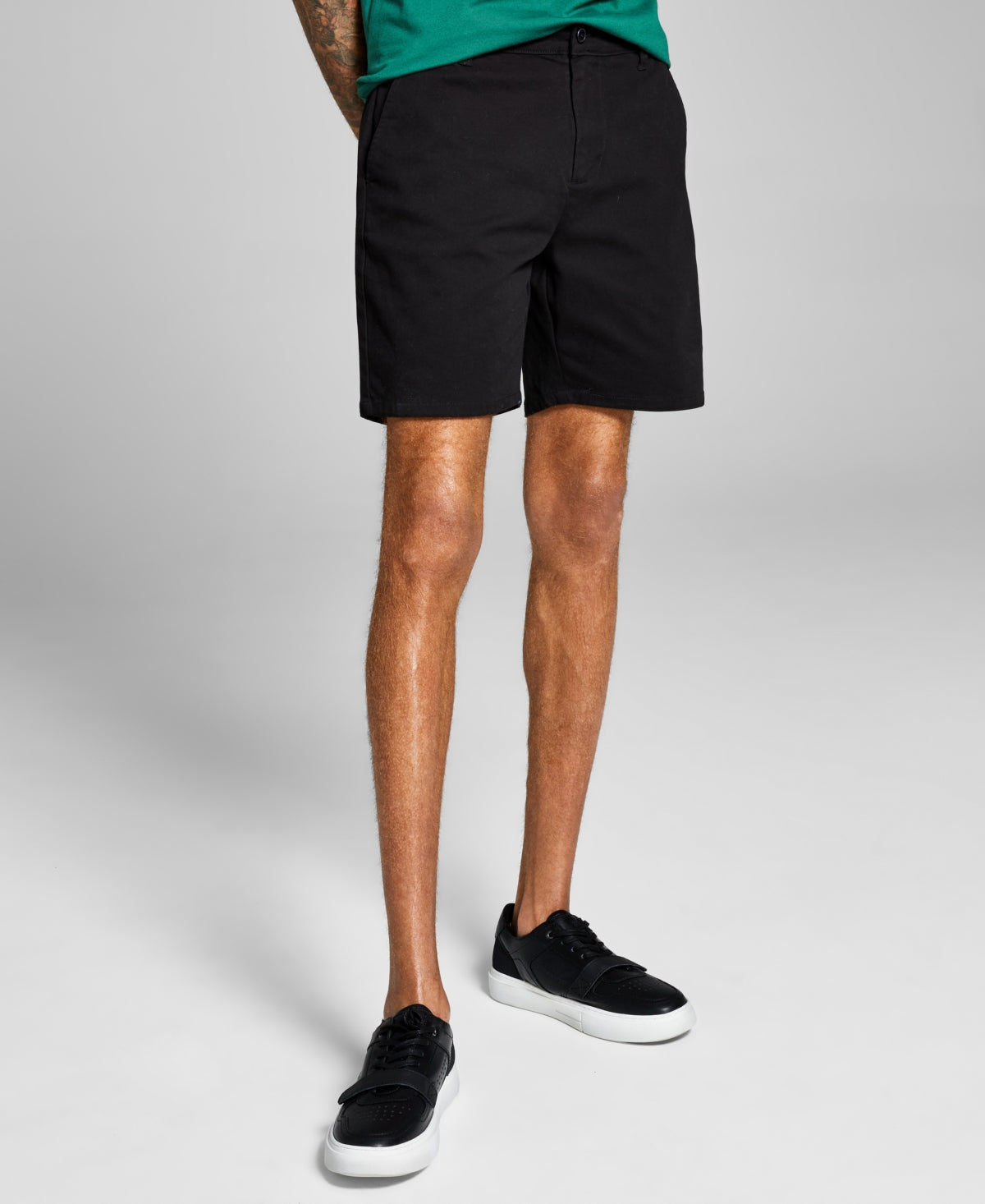 And Now This Men's Stretch Chino Shorts Black 31 Waist