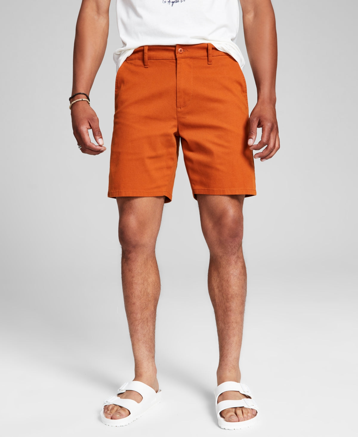 And Now This Men's Chino Shorts Midrise Khaki Dark Beige 29 Reg