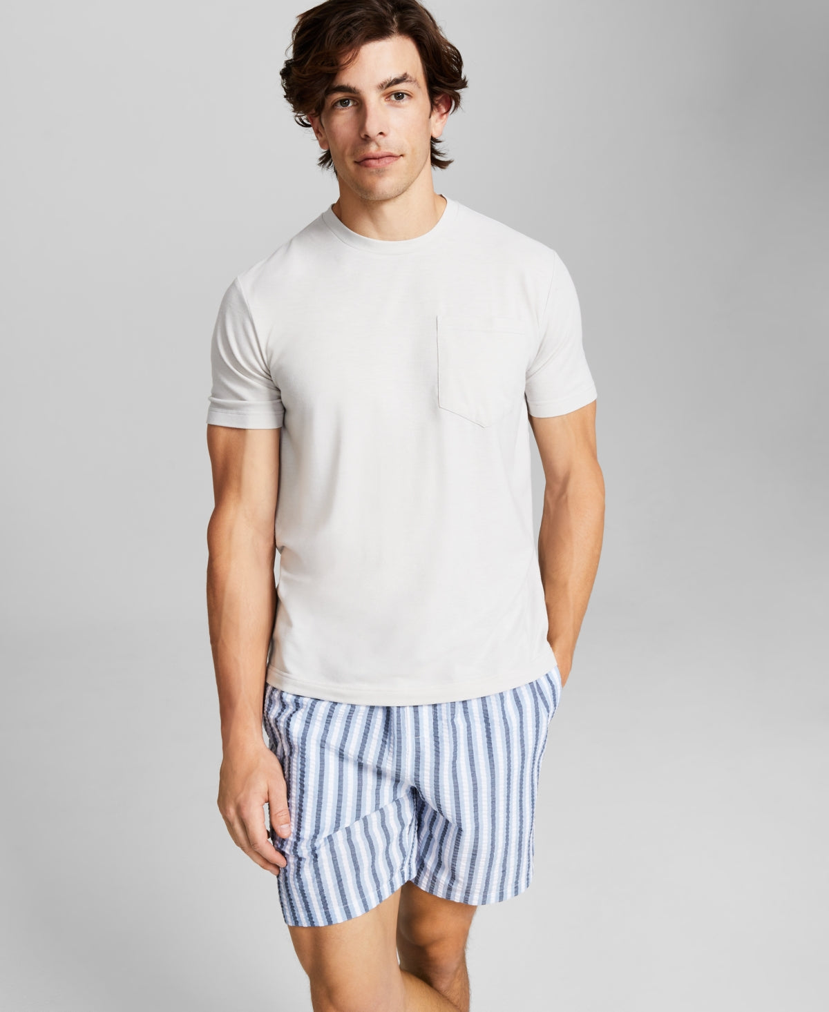 And Now This Men's Soft Touch Short Sleeve Pocket T-Shirt Lunar Rock Medium