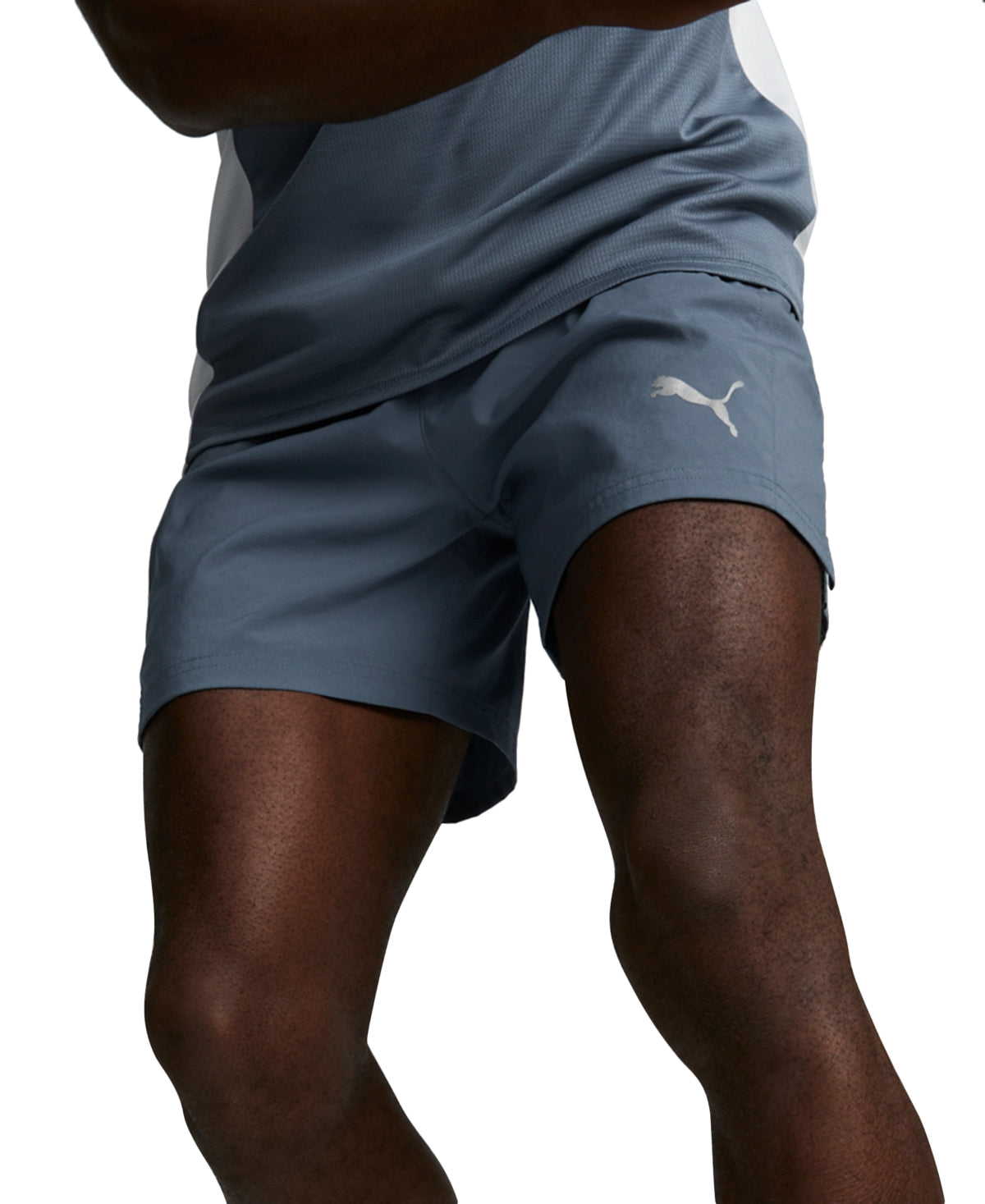 Puma Men's Run Favorite Moisture Wicking 5" Running Shorts Grey XXL