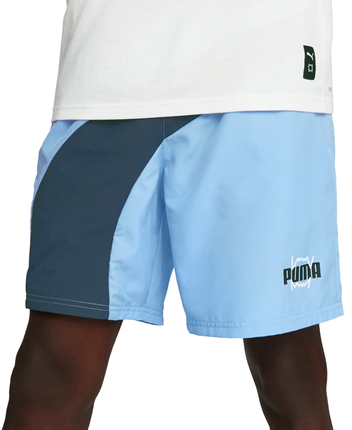 Puma Men's Clyde Piece Dyed Water Repellent 7.5  Shorts Day Blue Night Medium
