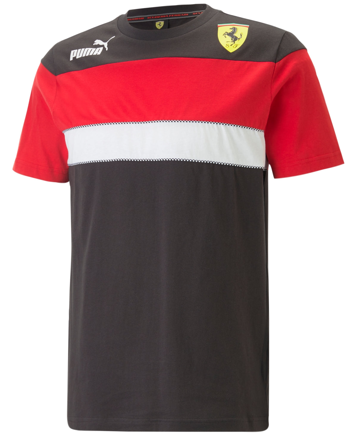 Puma Men's Ferrari Race Sds Classic Fit Colorblocked Logo T Shirt Black XL