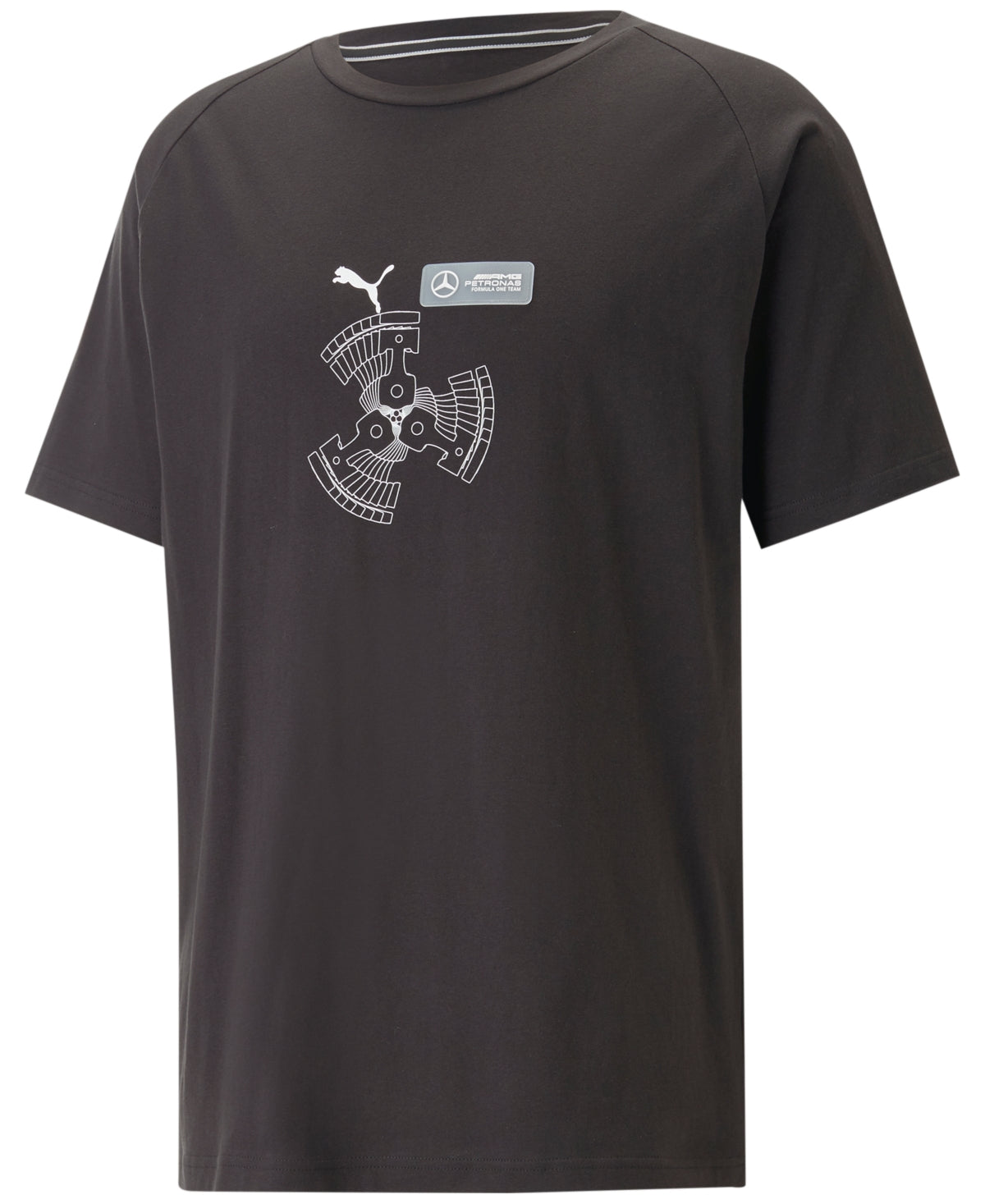 Puma Men's Mercedes Statement Graphic Logo Short Sleeve T Shirt Black 2XL
