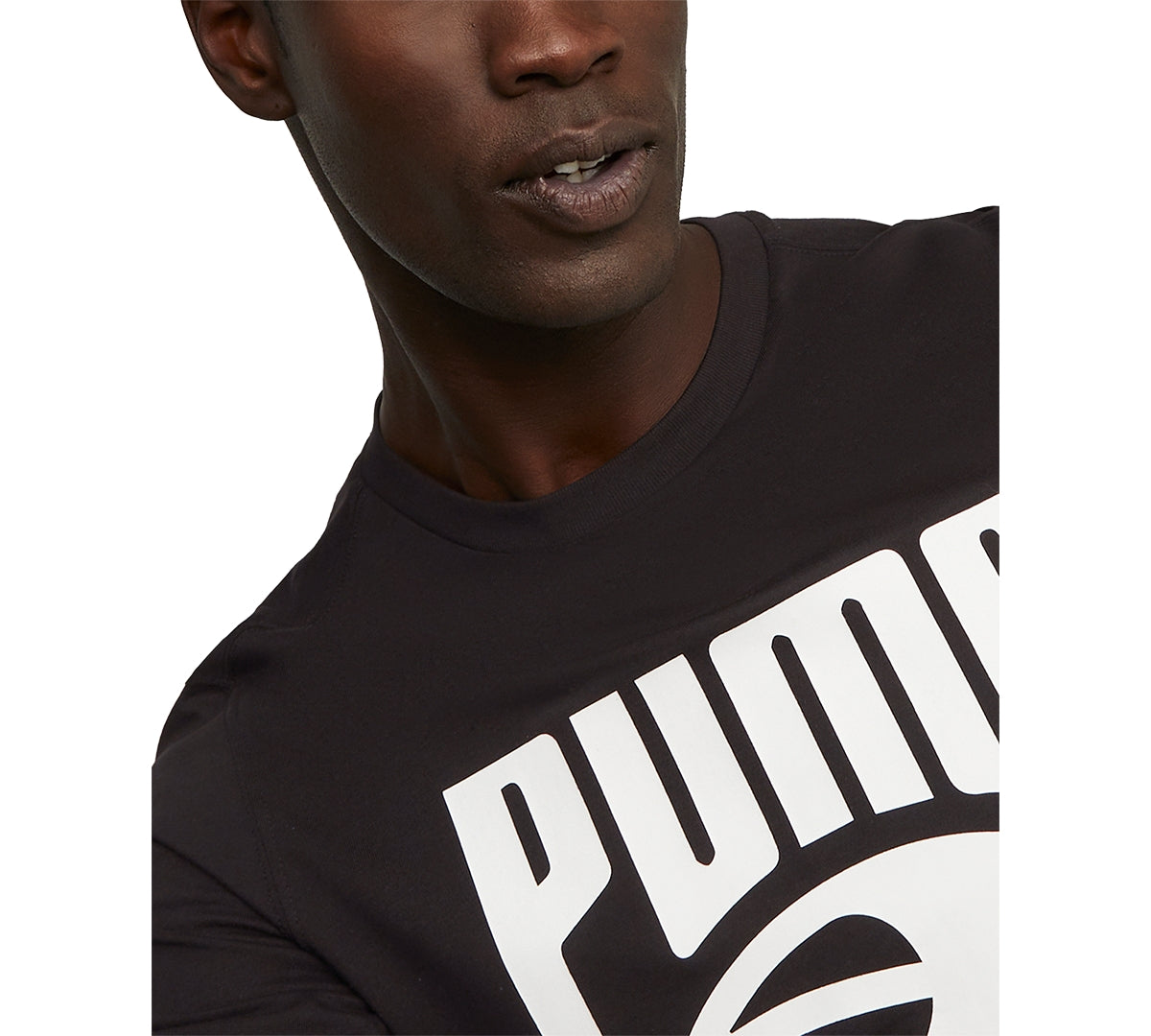 Puma Men's Crewneck Short Sleeve Posterize Graphic T Shirt Black White Medium