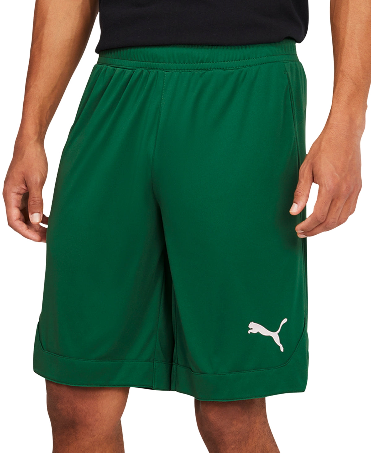 PUMA Men's Active Logo 8'' Shorts Green Medium