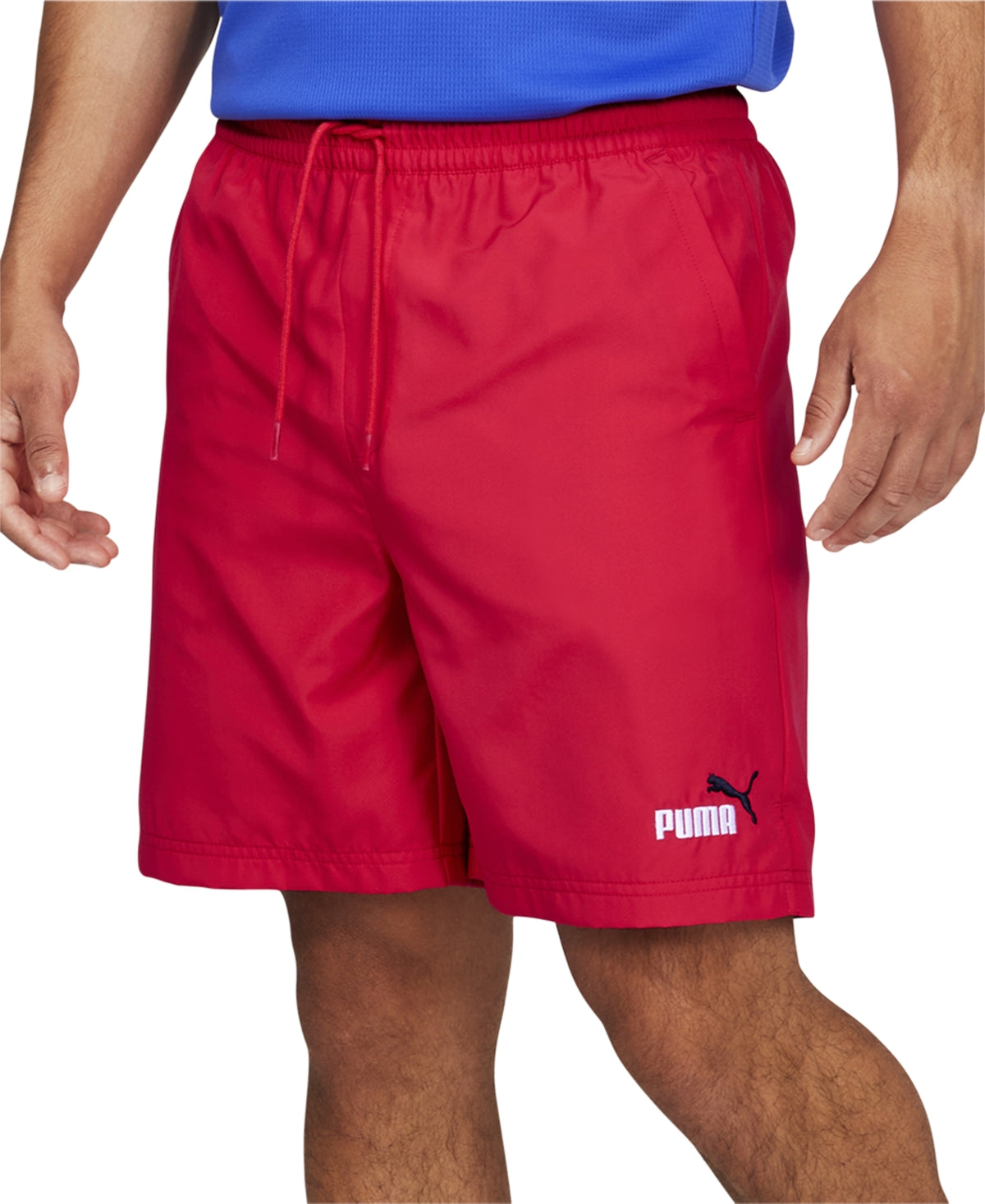 Puma Mens Regular fit Drawstring Shorts XXL Red Solid Moisture Wicking