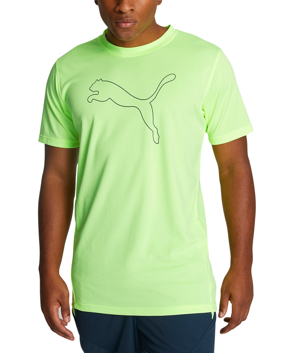 Puma Men's Performance Cat T Shirt Yellow Size Large