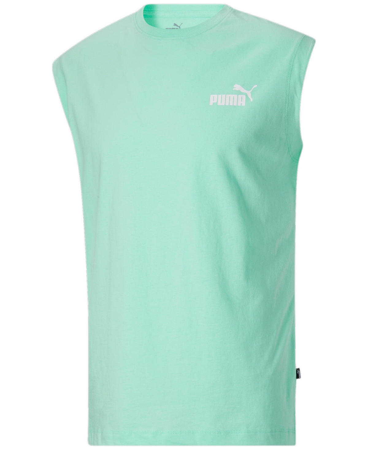 Puma Men's Essentials Sleeveless T Shirt Mint Green Large