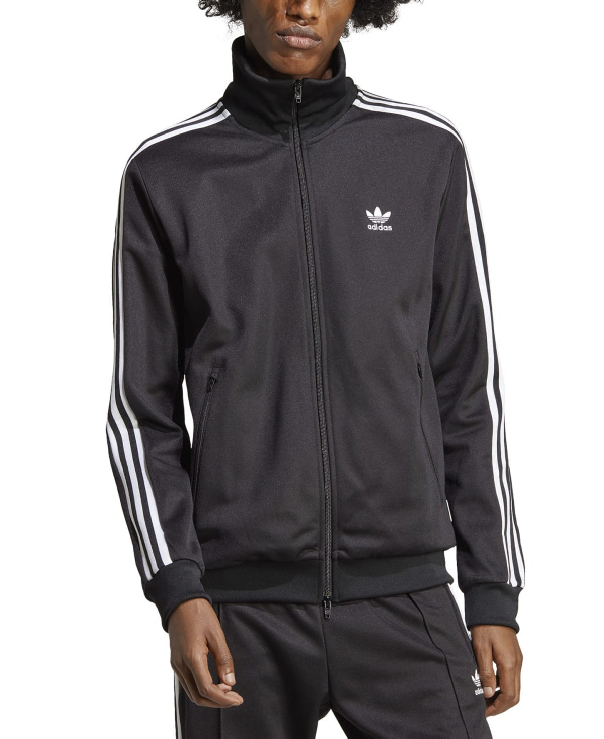 Adidas Adicolor Classics Beckenbauer Slim-Fit Zip-Front Track Jacket Small Black