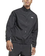 Reebok Mens Track Jacket Coat Medium Black Solid