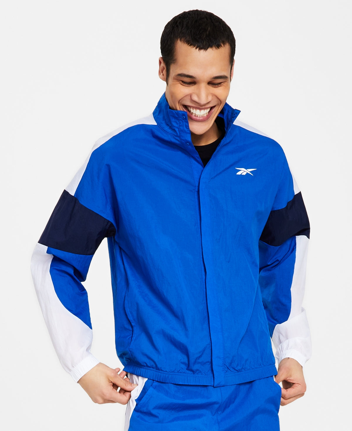 REEBOK Men Classic fit Track Jacket Coat Small Blue