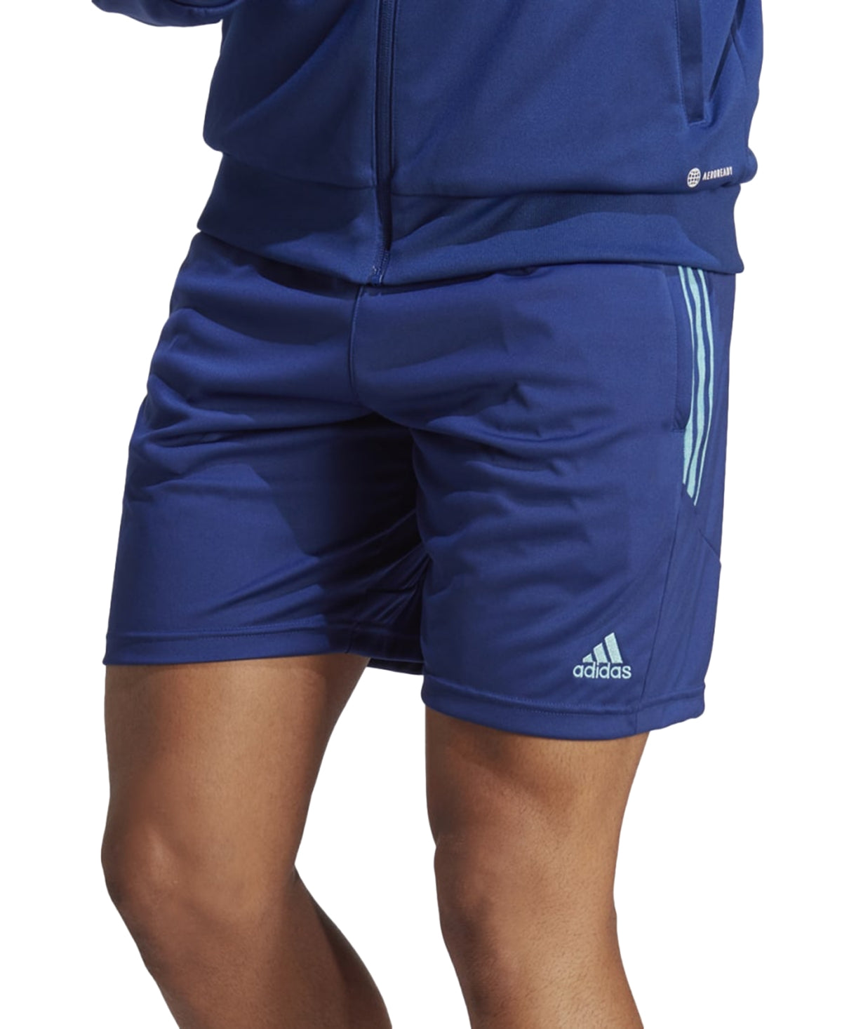 adidas Tiro Lightweight Three Stripe 8" Track Shorts Victory Blue 2XL