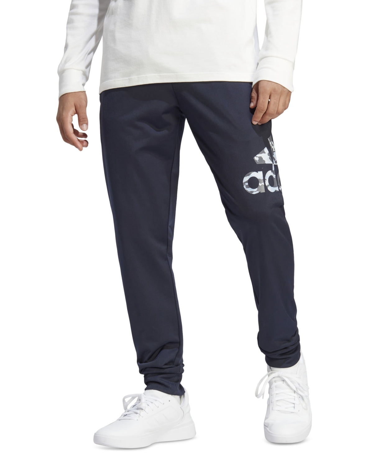 Adidas Men's Camo Tricot Sweatpants Navy Blue Beige XL